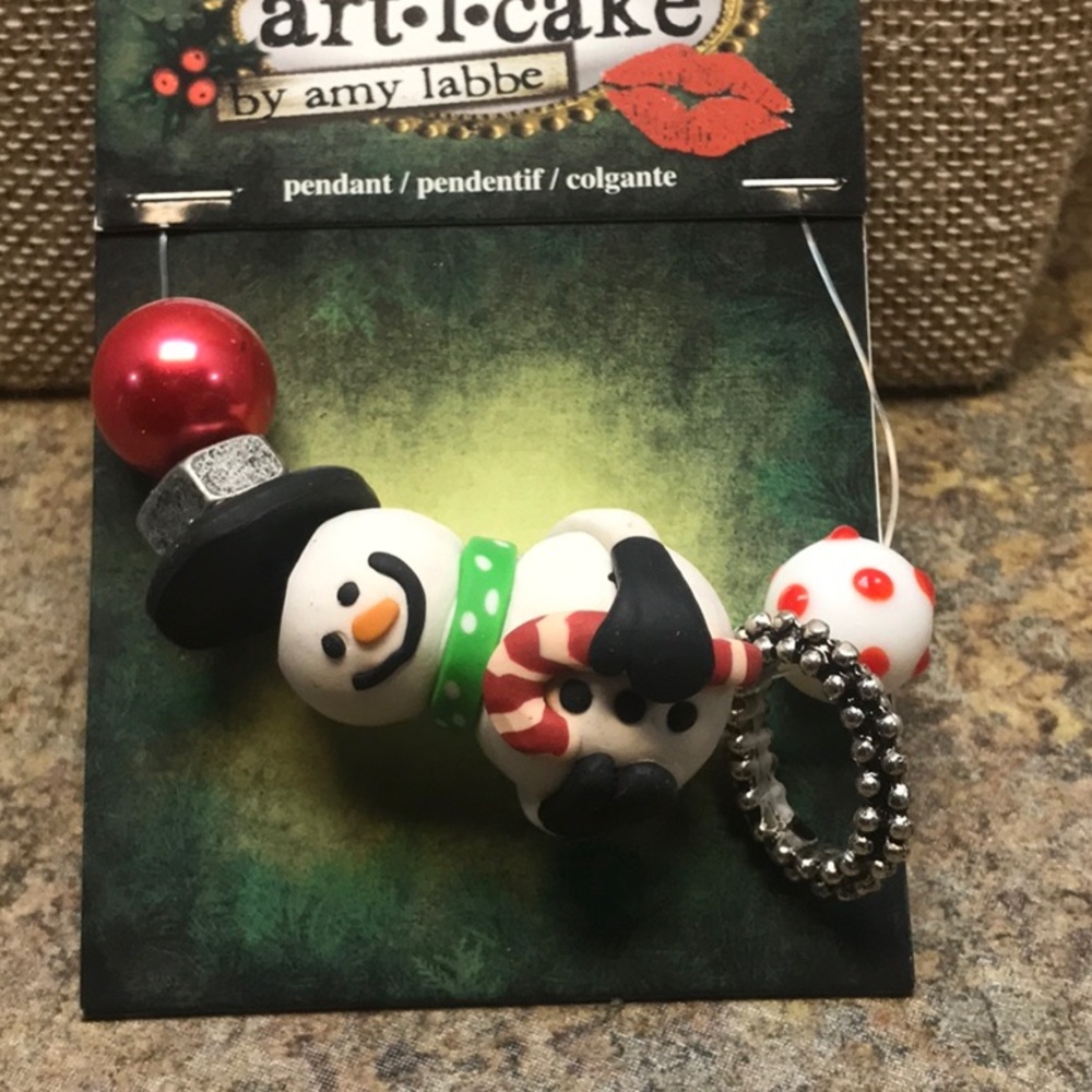 Christmas snowman charms